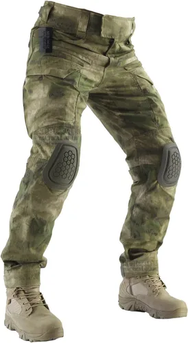 Miniatura 3 de ZAPT Pantalones de combate Airsoft Paintball para hombre, pantalones tácticos con rodilleras, camuflaje de caza, pantalones militares Au Camo