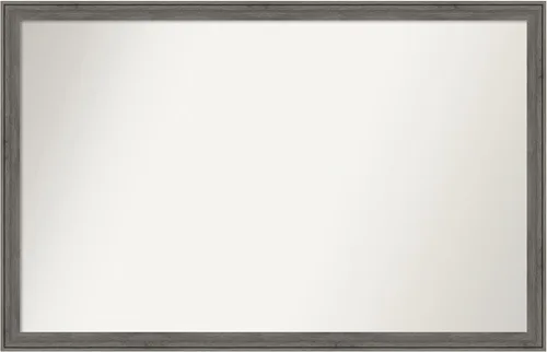 Miniatura 354 de Amanti Art Espejo personalizado, espejo de baño gris plomo a rayas, espejo de pared o espejo de tocador de baño sobre el fregadero