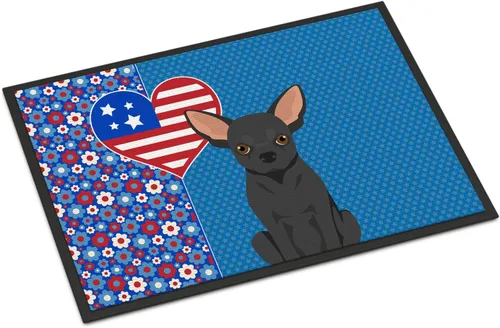 Miniatura 156 de Caroline's Treasures WDK5119JMAT Airedale Terrier USA - Tapete para interiores o exteriores, 24 x 36 pulgadas, tapete para puerta delantera