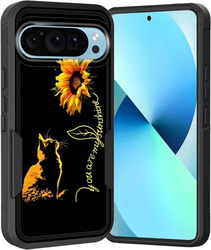 Miniatura 132 de Funda para Pixel 6A, Híbrida de Doble Capa de Servicio Pesado Resistente a Prueba de Golpes PC Duro + Funda Protectora de Silicona Suave para Google