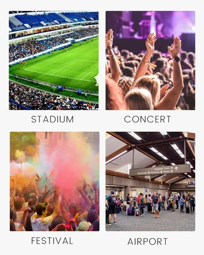 Miniatura 7 de HULISEN Bolso bandolera transparente para eventos de estadio, bolso transparente para mujeres, bolso cruzado aprobado por estadios para fanáticos