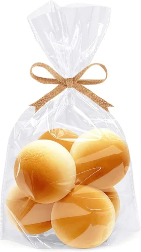 Morepack Bolsas de Celofán de Fondo Plano, 100 Piezas 8x3x12 Pulgadas Bolsas de Celofán Transparentes de Fondo Plano para Dulces y Regalos con