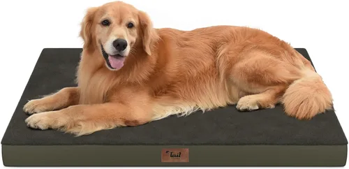 Miniatura 26 de Cama ortopédica de felpa para perros y cachorros medianos, camas impermeables para perros de 30 x 20 pulgadas con funda extraíble lavable, tapete