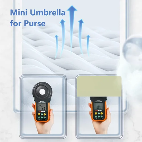 Miniatura 4 de Cloudia Mini paraguas para bolso, portátil y compacto, perfecto para lluvia y sol con protección UV