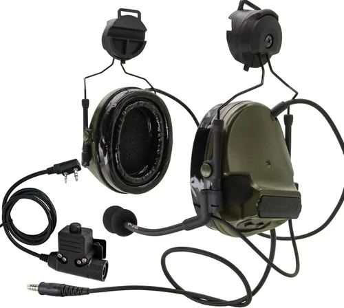 Miniatura 10 de HEARFALCOM Comta III Auriculares Tácticos para Casco Adaptador de Riel ARC Soporte de Disparo con Cancelación de Ruido