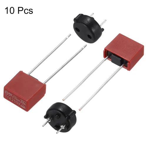 Miniatura 3 de uxcell Juego de 10 piezas de micro fusible cuadrado en miniatura con soporte de fusible para piezas electrónicas PCB LCD reparación, T-1A 1A 250V