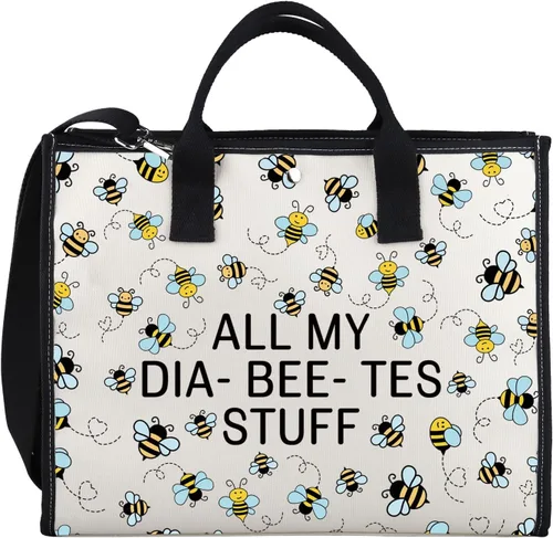 Miniatura 8 de XYANFA Bolsa de diabetes tipo 1 tipo 2 para diabéticos, bolsa médica para diabetes, almacenamiento y organización de todas mis cosas para la Todas