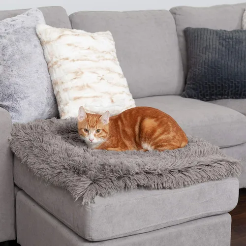 Miniatura 4 de Furhaven Cama para mascotas para gatos y perros pequeños – Cama térmica, auto-calentable, convertible, de piel y gamuza para gatos, lavable