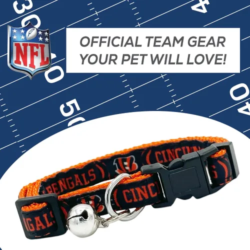Miniatura 7 de Collar de gato NFL Arizona Cardinals de raso Collar de equipo de fútbol americano para perros y gatos. Un collar de gato brillante y colorido