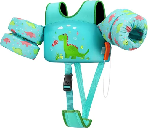 Miniatura 19 de HeySplash Swim Vest for Kids, Toddler Pool Floaties 10-20-30-50-66 Lbs, Baby Arm Floaties with Adjustable Strap, Swim Jacket Water Wing Arm Band