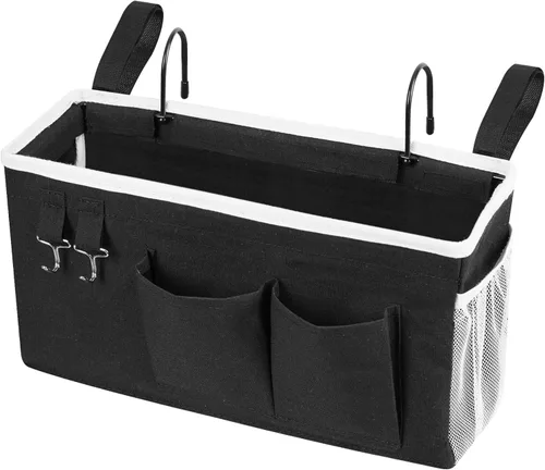 Miniatura 22 de Loghot Organizador de Cabecera/Bolsa de Almacenamiento de Cabecera Organizador Colgante para Literas y Camas de Hospital, Rieles de Cama de 1 pieza