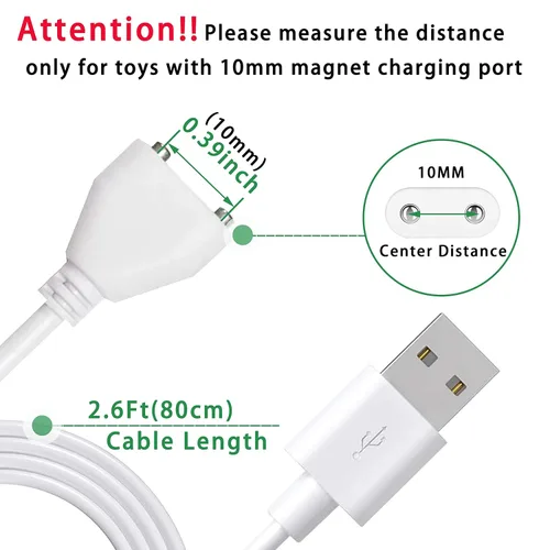 Miniatura 4 de Cable de carga USB magnético de 0.236 in de repuesto para cable de cargador de CC, paquete de 2