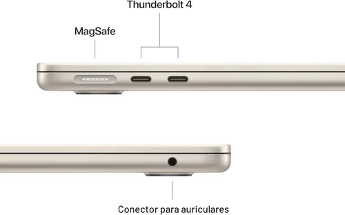 Miniatura 6 de Apple MacBook Air 2025 de 13 pulgadas con chip M4: diseñada para Apple Intelligence, pantalla Liquid Retina de 13.6 pulgadas, memoria unificada