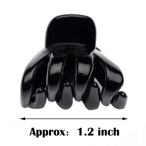 Miniatura 3 de Cobahom 24 pinzas pequeñas de plástico para cabello fino, accesorios de peinado antideslizantes para mujeres y niñas (negro, peinado)