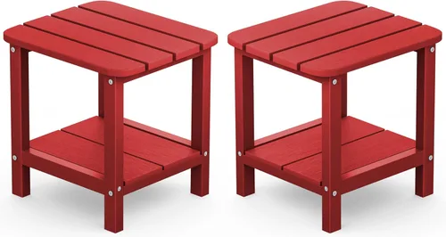 Miniatura 35 de SERWALL Mesa auxiliar Double Adirondack, Mesa auxiliar de forma rectangular, Negra