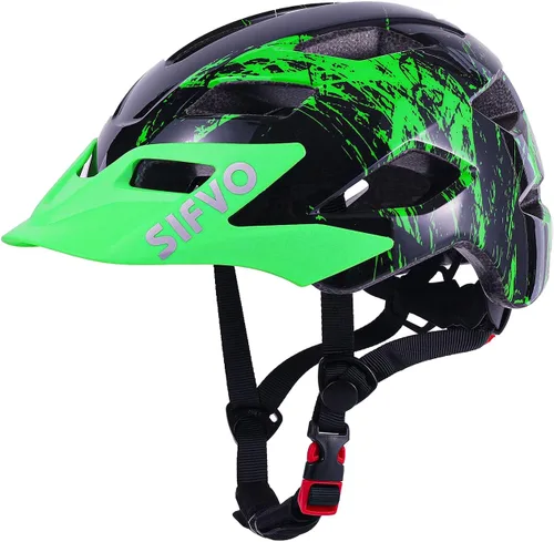 Miniatura 12 de SIFVO - Casco de bicicleta para niños y niñas, casco de bicicleta con visera genial para niños de 5 a 14 años, casco de bicicleta para niños, casco
