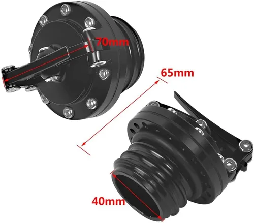 Miniatura 2 de Tapa de tanque de combustible de liberación rápida en negro para motocicleta, para Harley Sportster XL 1200 883 X48 Dyna Touring 1996 y posteriores