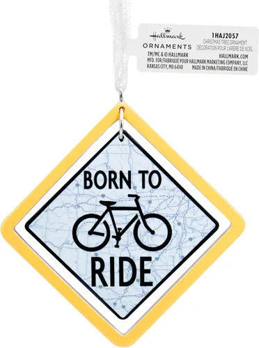 Miniatura 3 de Hallmark Adorno navideño de bicicleta Born to Ride