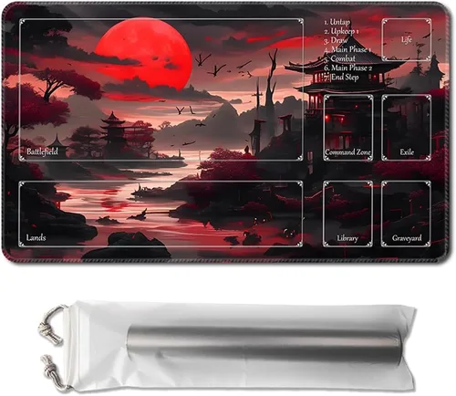Miniatura 34 de MTG - Tapete de juego de 24 x 14 pulgadas, con parte trasera antideslizante, ideal para entusiastas de los juegos de cartas, tapete de juego TCG