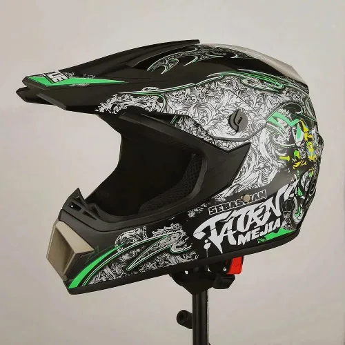 Miniatura 2 de Casco ATV Offroad Casco de motocross casco de motocicleta con guantes gafas máscara para hombres mujeres adultos jóvenes DOT/FMVSS 218 aprobado