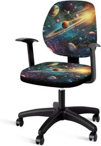 Miniatura 17 de Funda para silla de oficina, con temática de playa, funda elástica para silla de oficina, funda elástica de 2 piezas, funda para silla