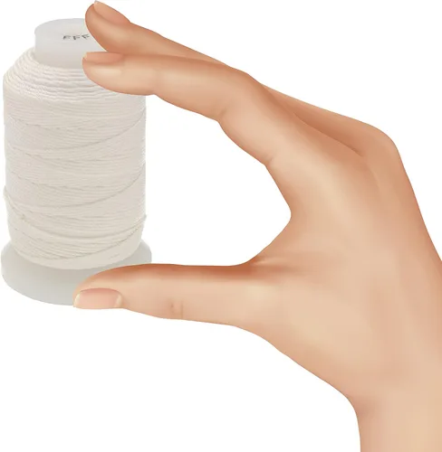 Miniatura 4 de The Beadsmith Cordón de seda pura – Blanco, tamaño FFF (0.419 mm/0.0165"), 92 yardas (276 pies), carrete de 1/2 onza