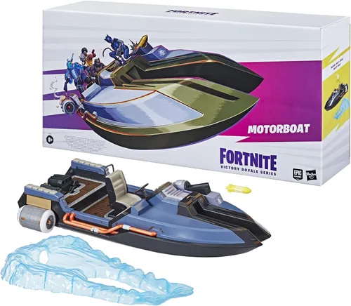 Miniatura 10 de FORTNITE Hasbro Victory Royale Series - Vehículo coleccionable de lujo de lancha motora Deluxe con accesorios, 19.6 pulgadas (49.8 cm)