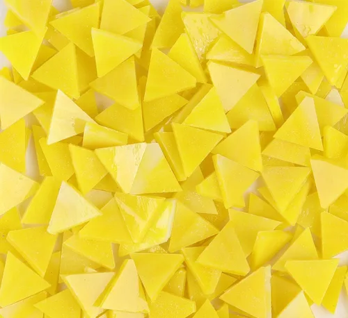 Miniatura 7 de Azulejos de mosaico de 7.05 oz – Surtido de mosaico triangular – Azulejos de mosaico de colores mixtos de 0.6 x 0.6 pulgadas, vidrieras – Marrón