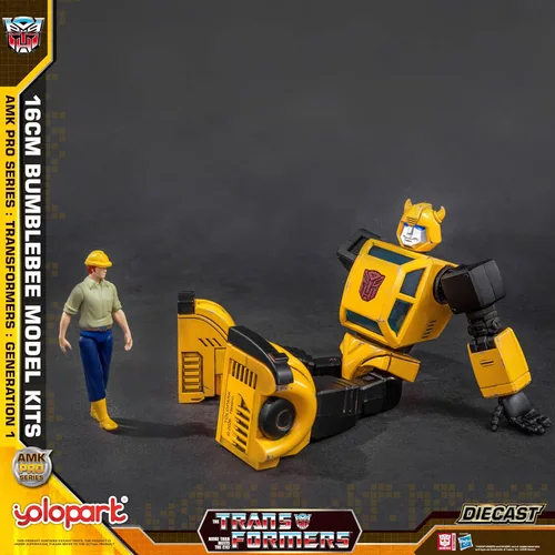 Miniatura 8 de YOLOPARK Transformers G1 Bumblebee - Figura de acción fundida a presión, serie AMK PRO de 6.3 pulgadas, juguetes transformadores altamente