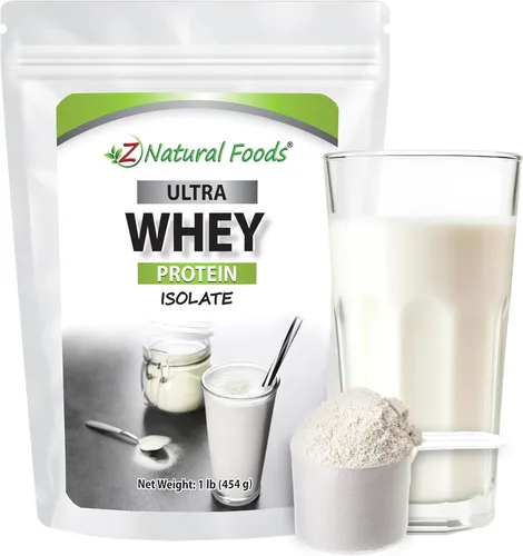Miniatura 7 de Z Natural Foods Polvo aislado de proteína de suero Ultra Whey, polvo de proteína de suero puro, sin sabor, sin azúcar, aislado de suero sin sabor