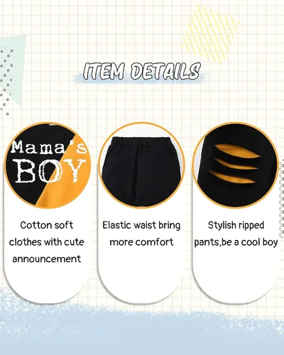 Miniatura 5 de KIMI BEAR Ropa para niño pequeño, traje de bebé, sudadera de algodón para niños, sudadera de algodón, ropa de otoño e invierno para niños