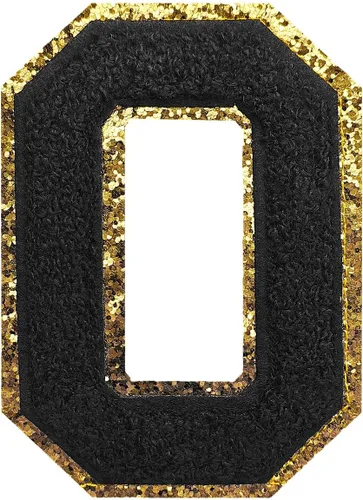 Miniatura 67 de GYGYL - 3 parches de letras deportivas de felpilla con purpurina, parches para planchar de tamaño grande para decoración de disfraces