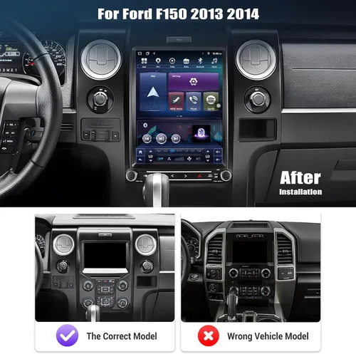 Miniatura 8 de [8 Core 4G+64G] Android 15 Estéreo de coche para Ford F150 2013 2014 con Carplay inalámbrico Android Auto, 12.1 pulgadas pantalla táctil de radio