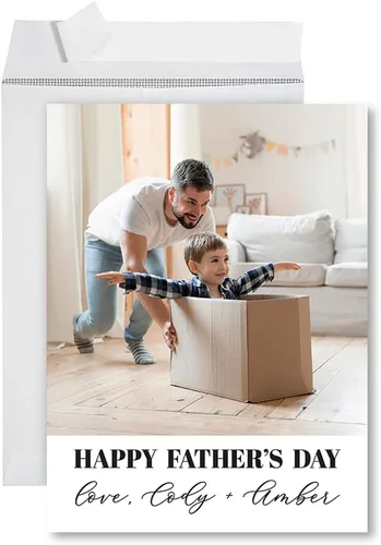 Miniatura 14 de Andaz Press Tarjeta divertida jumbo para el día del padre de 8.5 x 11 pulgadas con sobre, variedad de bromas de papá, regalo del día del padre