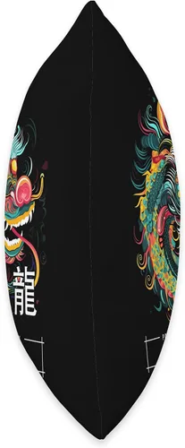 Miniatura 2 de Chinese New Year Of The Dragon 2024 Zodiac NS Dragon Zodiac Lunar Chinese New Year 2024 - Almohada de 16 x 16 pulgadas, multicolor