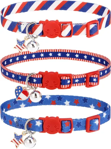 Miniatura 23 de PUPTECK Collar de gato con campanas, collar de gatito ajustable para niñas y niños pequeños, cachorro, conejito, bonito accesorio de disfraz