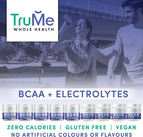 Miniatura 8 de TruMe Clean - Polvo de electrolitos BCAA vegano - Cereza - 2:1:1 sin azúcar sin sucralosa BCAA Aminoácidos Suplemento para mujeres/hombres