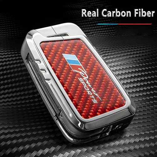 Miniatura 12 de Funda para llavero BMW con llavero, fibra de carbono real, protección de aleación de zinc, compatible con BMW 1 3 4 5 6 7 Series X1 X3 X4 M5 M6 GT3