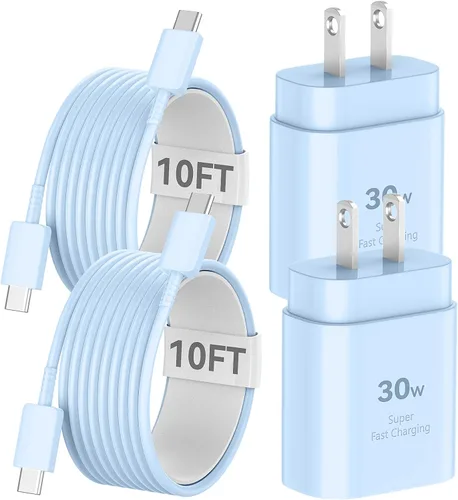 Miniatura 13 de Cable de carga rápida USB C a USB C de 10 pies de largo, cable de carga rápida tipo C para iPhone 17/17 Pro/17 Pro Max/16/16 Pro/16 Pro Max/15/15