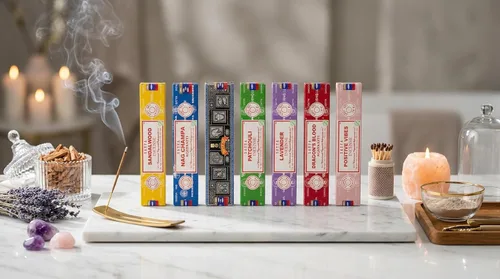 Miniatura 2 de Satya - Juego de regalo de incienso Nag Champa, éxito super, sangre de dragón, sándalo, pachulí, lavanda, vibraciones positivas, 15 g