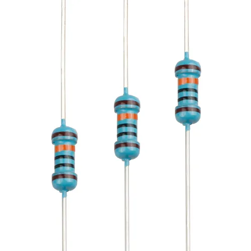 Miniatura 53 de 100pcs 1 ohm Resistor 1/4w (0.25 W) Resistencia fija de película metálica de tolerancia ±1%, múltiples valores de resistencia opcional