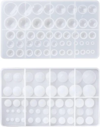 Miniatura 21 de Craftdady Molde de silicona con gemas de cabujón de 10 cavidades, molde de fundición de resina ovalada para resina epoxi UV, bricolaje
