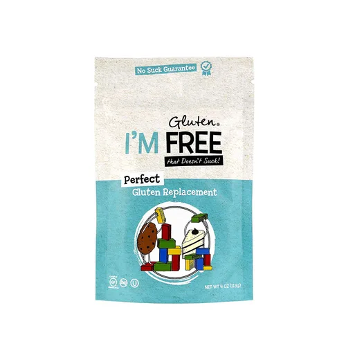 I'm Free Reemplazo perfecto de gluten, vegano, sin OMG, sin gluten, certificado OU Kosher, 4 onzas (da estructura a las harinas sin gluten)