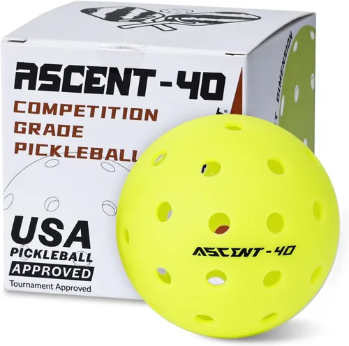 Miniatura 7 de Warping Point Outdoor Pickleball Balls USAPA Approved 4 Pack, 12 Pack 40 Holes Competition Pickle Balls for Tournament Play Crack Resistant
