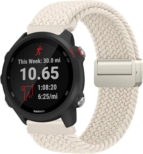 Miniatura 8 de Meliya Correa de reloj Garmin Forerunner 245/645/55/158 para mujeres y hombres, correa de repuesto de nailon suave de 0.787 pulgadas para Garmin