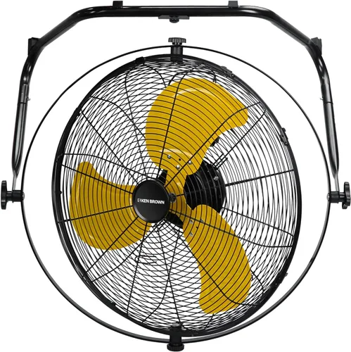 Miniatura 9 de KEN BROWN Ventilador de montaje en pared de 20 pulgadas o ventilador de piso de 5000 CFM, ventilador industrial de alta velocidad con doble rotación