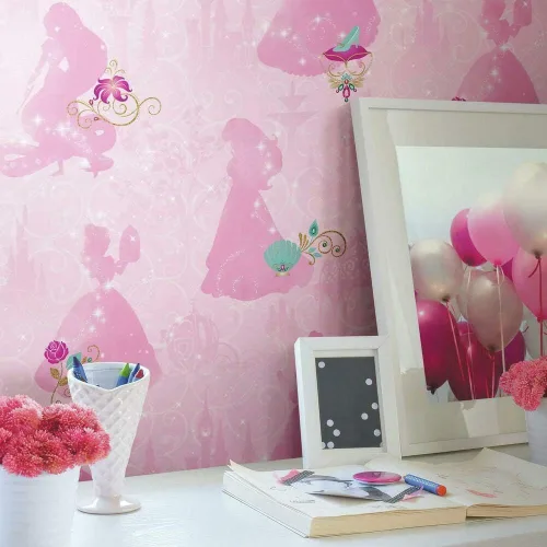 Miniatura 2 de RoomMates, RMK11170RL - Papel tapiz de princesa de Disney para despegar y pegar