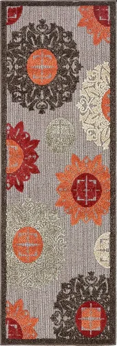 Miniatura 12 de Unique Loom Outdoor Modern Collection - Alfombra rectangular de 2 x 3 pies 1 pulgada, color marrón y naranja
