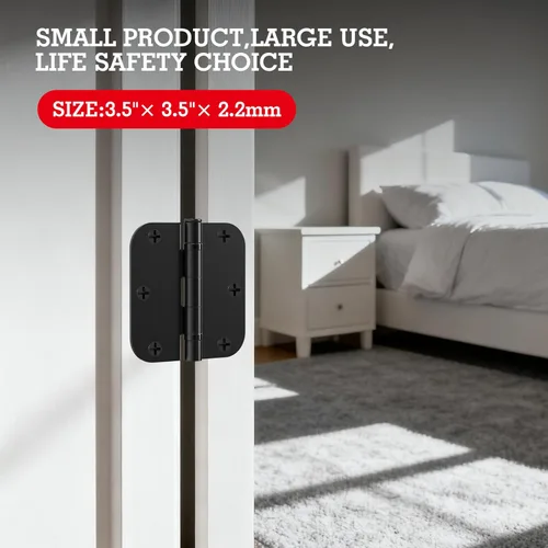 Miniatura 112 de Paquete de 30 bisagras redondeadas con radio de 5/8", de hierro, planas, herrajes para puertas, decoración de puertas dobles, habitación, oficina