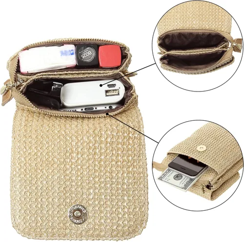 Miniatura 4 de MINICAT - Bolso cruzado para mujer, pequeño, bolsillos espaciosos, para celular, bolsa de mano para mujer